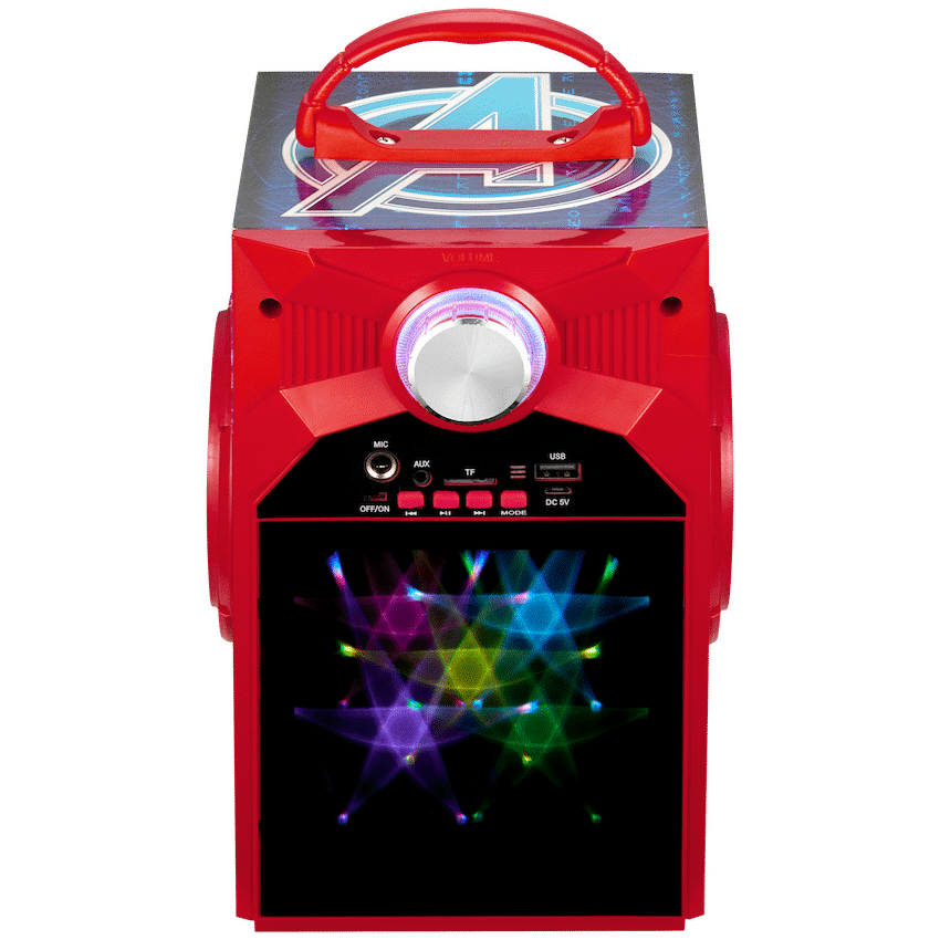 Marvel Avengers Galaxy LED Stars Karaoke Machine with Microphone