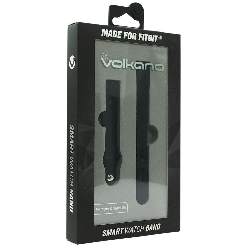 Volkano Smart Watch Band - Silicone - Fitbit Inspire/Lite Large - Black
