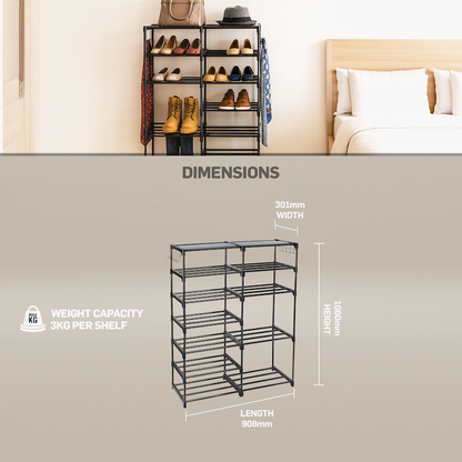 Everfurn Myra Show Rack - Black