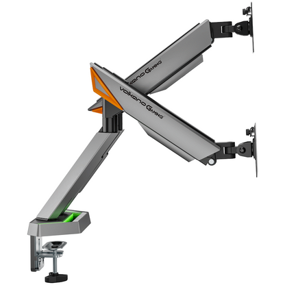 Volkano Gaming Void Series- Dual Arm Full Motion Monitor mount - RGB - GR