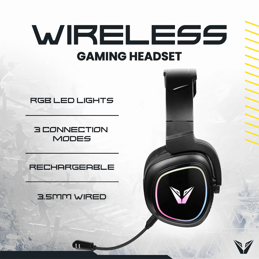 VX Gaming Stealth Series Wireless Gaming Headset - RGB