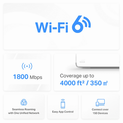 TP-Link Mercusys Halo H70X (2-Pack) AX1800 Wi-Fi 6 Mesh System