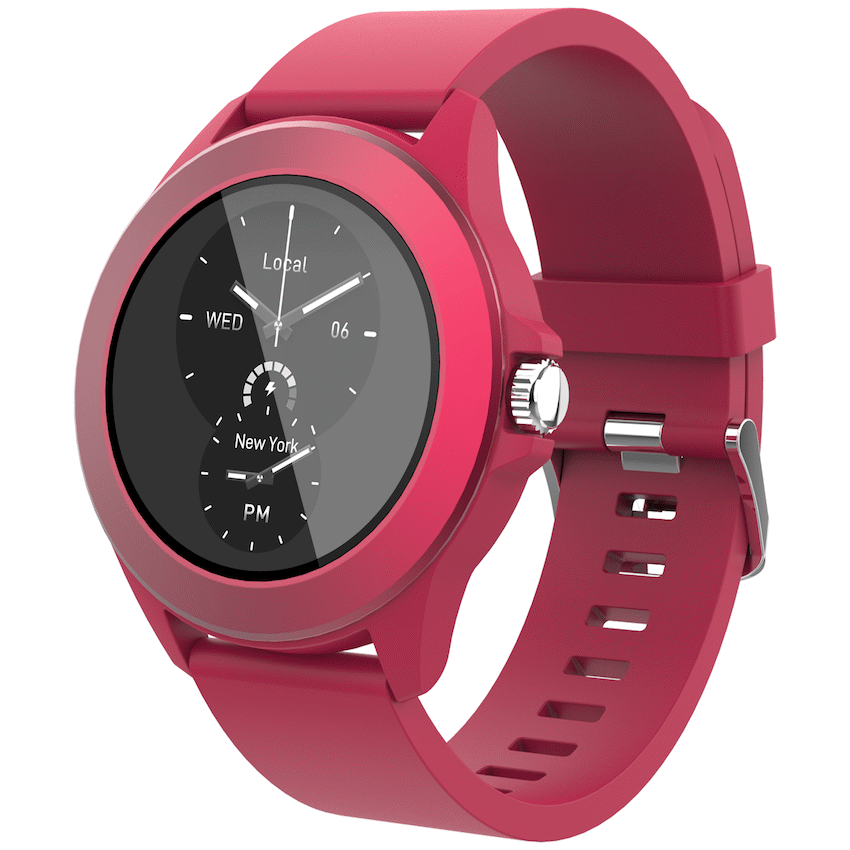Volkano Splash Series Round Smartwatch - Red