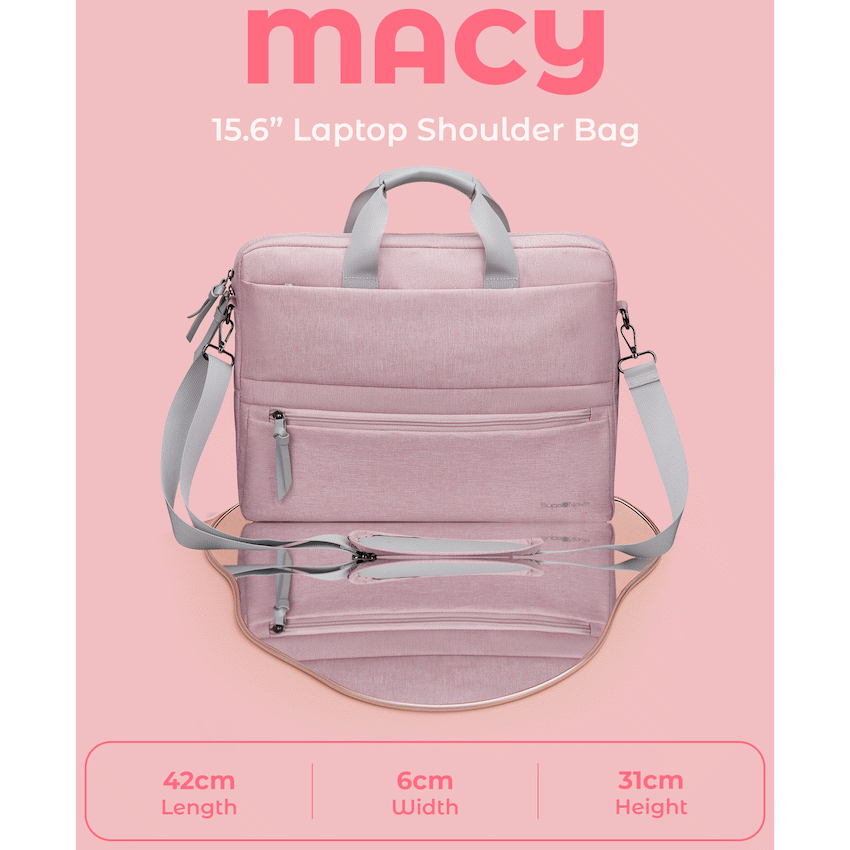 SupaNova Macy 15.6" Laptop Shoulder Bag Pink