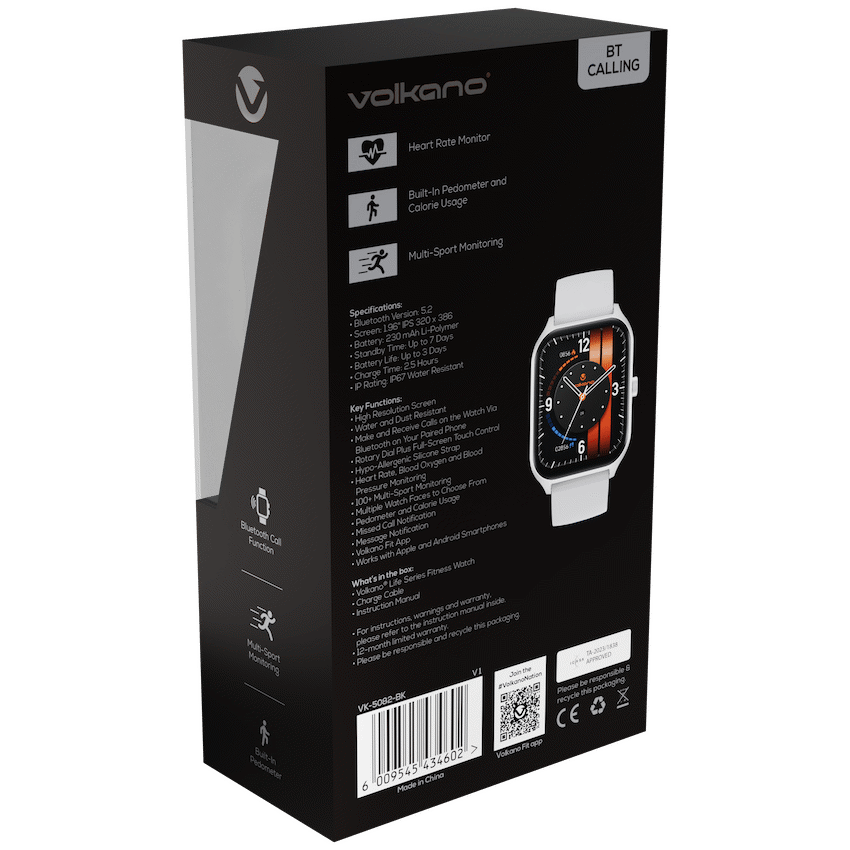 Volkano Life Series Smart Watches - Silver