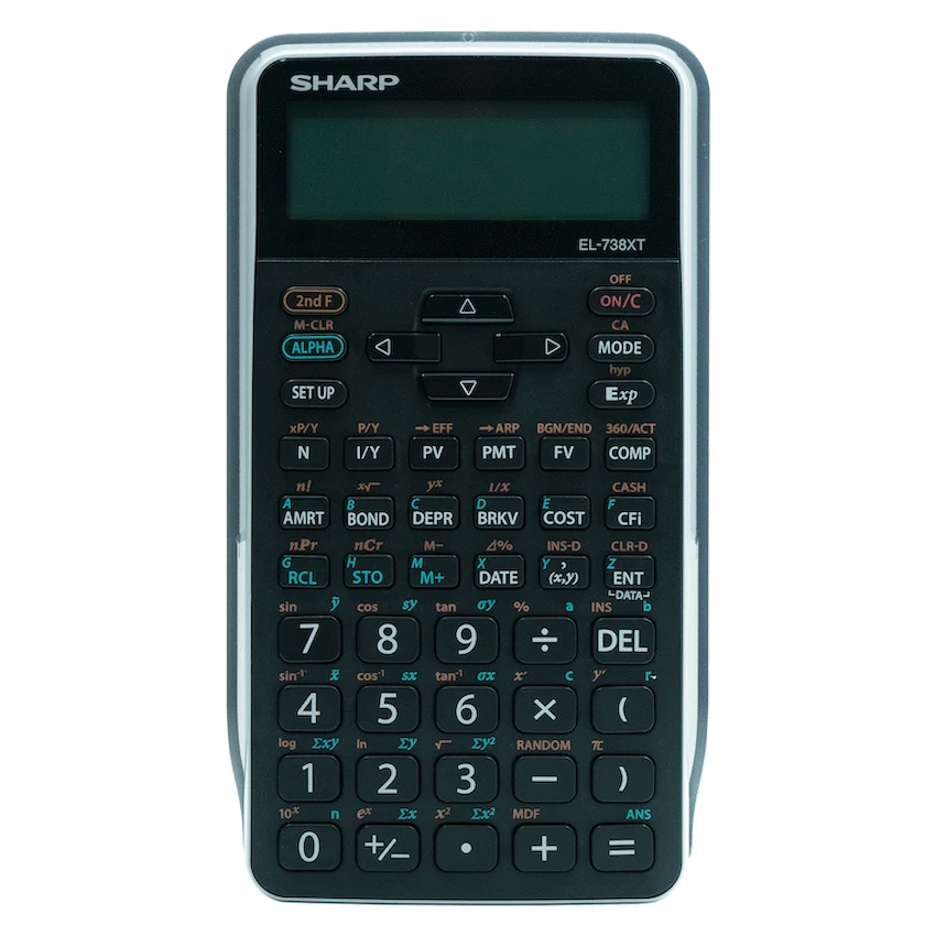 Sharp EL-738 XTB - Advanced Financial Calculator NEW DESIGN