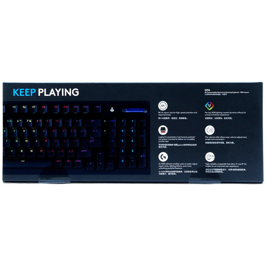 G316 8K Custom Mechanical Gaming Keyboard (Black - L)