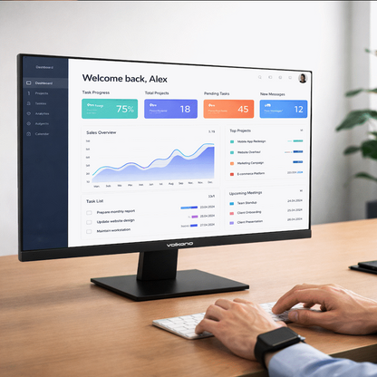 Volkano 24-inch Full HD IPS Monitor with HDMI/VGA, 100 Hz
