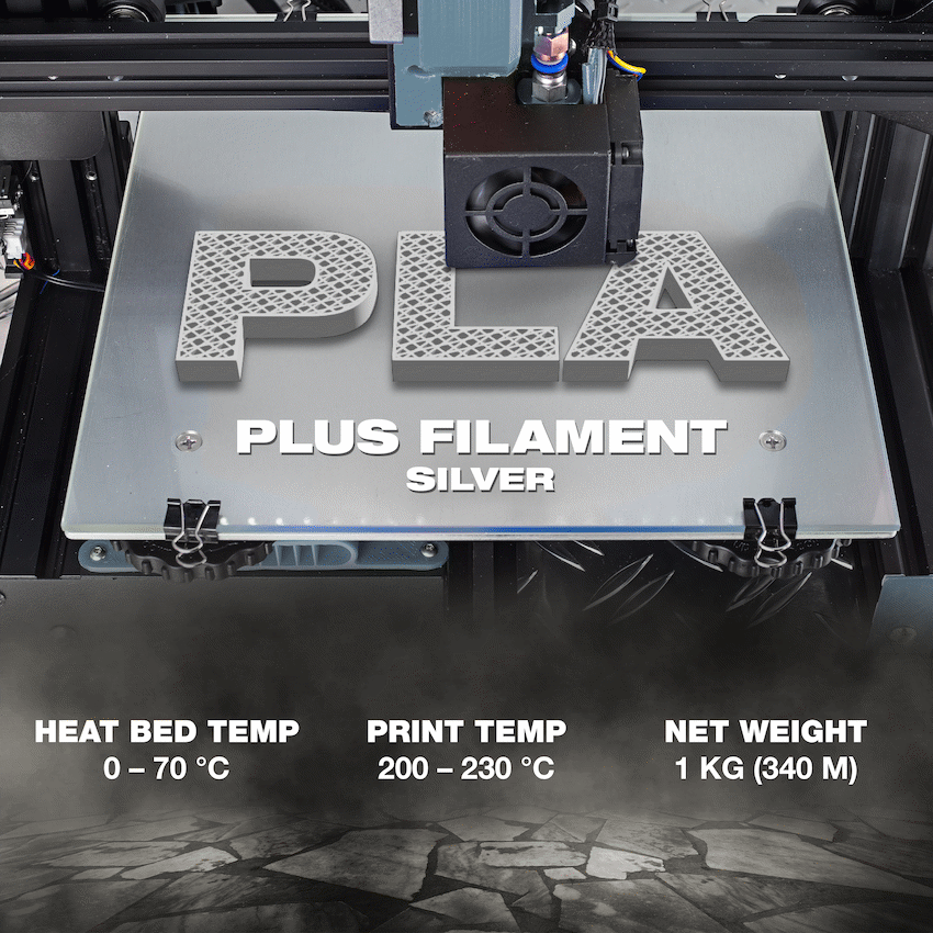 SA Filament PLA Plus Chrome Filament 1kg - Silver