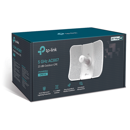 TP-Link CPE710 5GHz AC 867Mbps 23dBi Outdoor CPE