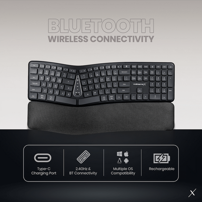 VolkanoX Ergo Bluetooth Wireless Keyboard