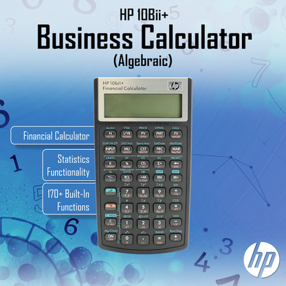 HP 10Bii+ - Business Calculator (Algebraic) - Non-Programmable