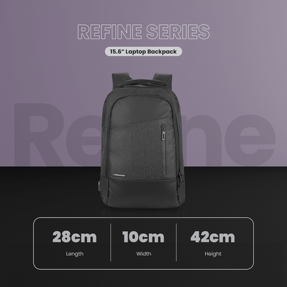 Volkano Refine 15.6" Laptop Backpack - Black/Charcoal