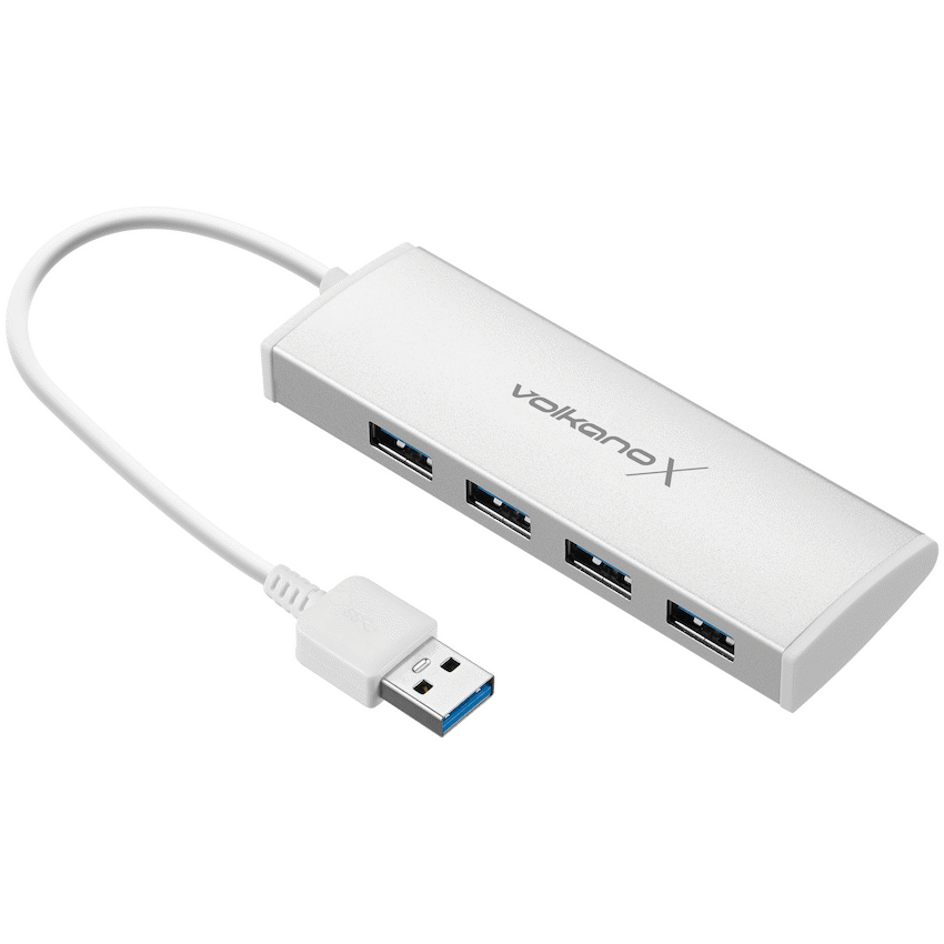 VolkanoX Media Series 4-Port USB Hub with Power Cable