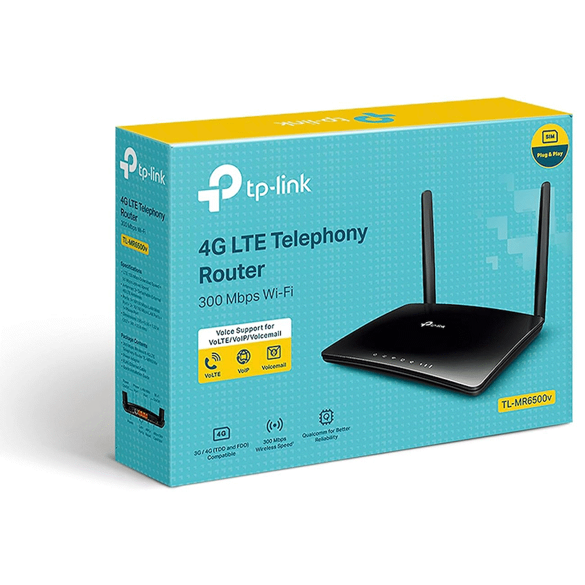 TP-Link TL-MR6500V 300Mbps Wireless N 4G LTE Router + VoIP
