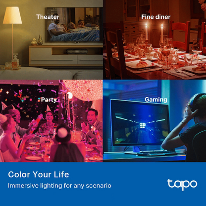 TP-Link Tapo L530B (2-Pack) Smart Wi-Fi Light Bulb - Multicolour