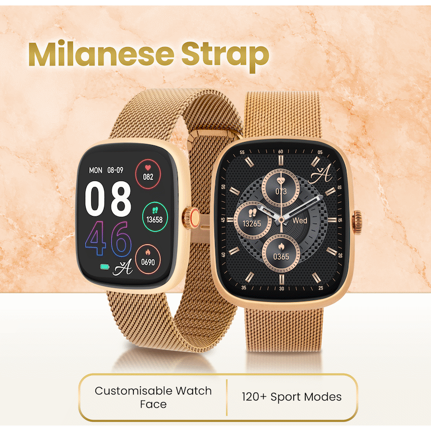 Volkano Ayla Collection Smartwatch with Milanese Strap