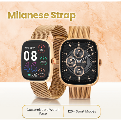 Volkano Ayla Collection Smartwatch with Milanese Strap