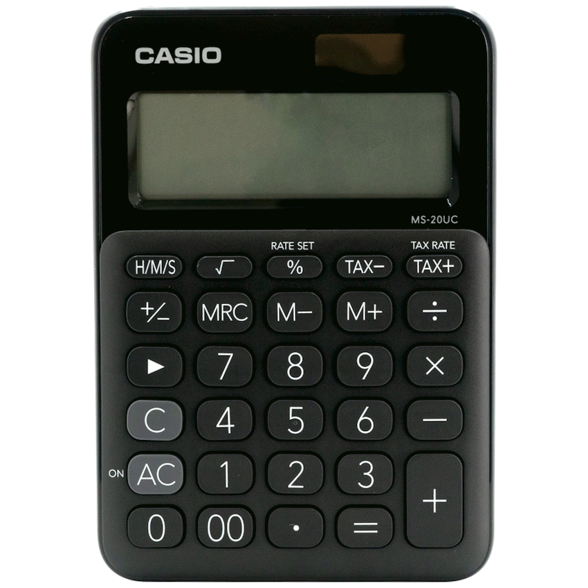 Casio MS-20UC - Desktop Calculator 12-Digit - Black