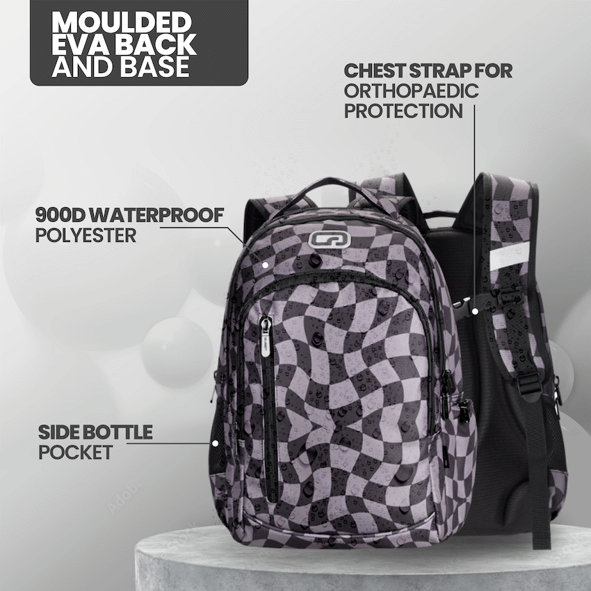 Quest Checker Senior Scholar Backpack Grey