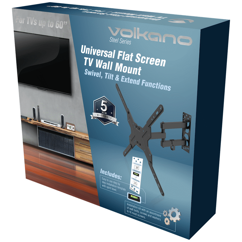 Volkano Steel series TV Wall Mount Full Motion 26~60 inch - black