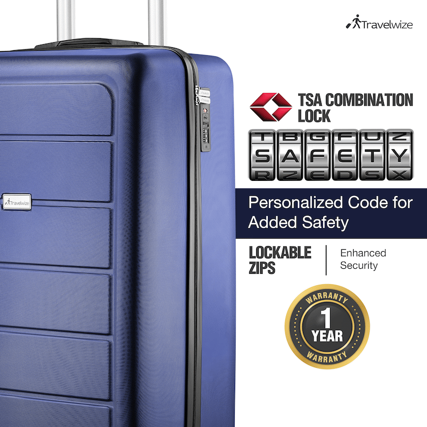 Travelwize Maple ABS 85cm 4-Wheel Spinner Luggage - Navy