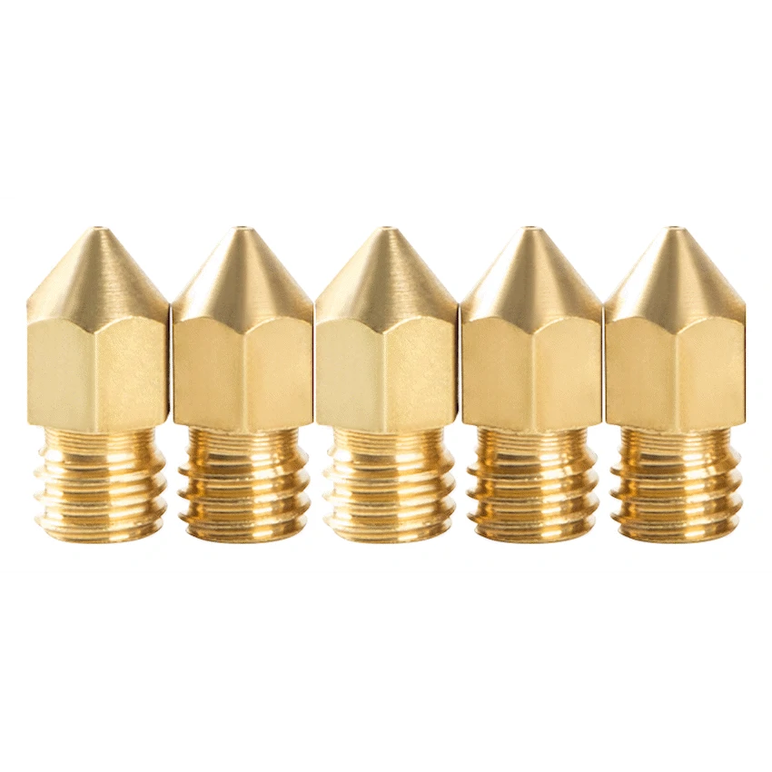 Creality M6 0.4mm Brass Nozzle - Big Head - 5 Pcs