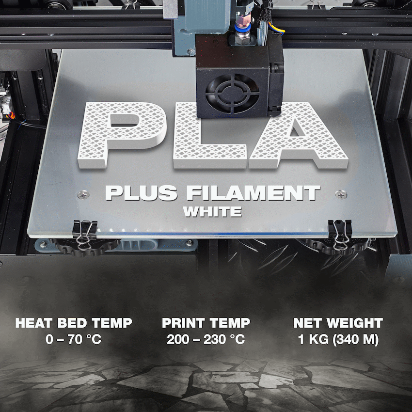 SA Filament Silk PLA Plus Gloss Filament 1kg - White
