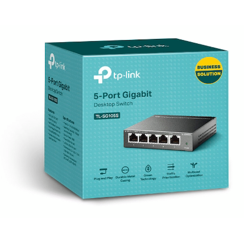 TP-Link TL-SG105S - 5-Port Gigabit Desktop Switch