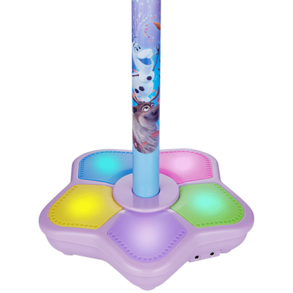 Disney Frozen Auxiliary Star Karaoke Microphone Stand with Colourful Lights