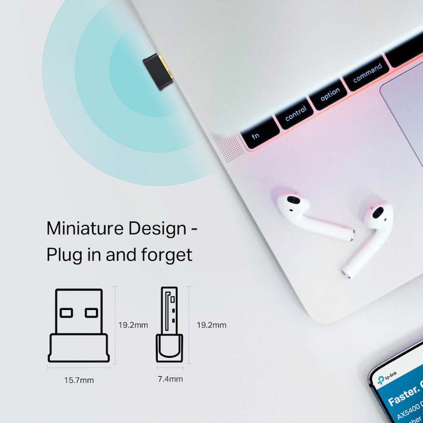 TP-Link Archer T2UB Nano AC600 Nano Bluetooth Wireless USB Adapter