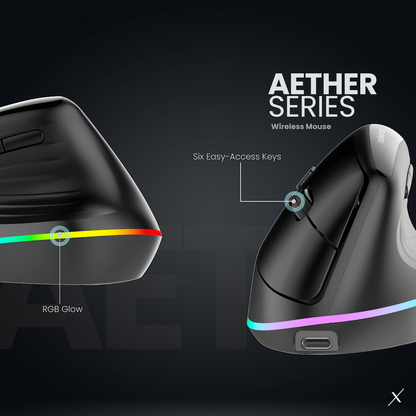 VolkanoX Aether Series Wireless Mouse With RGB