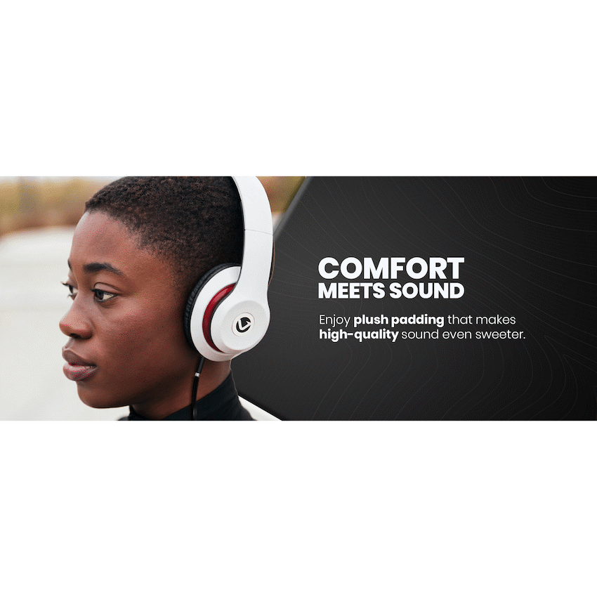 Volkano Falcon Series Headphones with Microphone - White