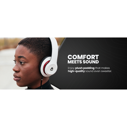 Volkano Falcon Series Headphones with Microphone - White