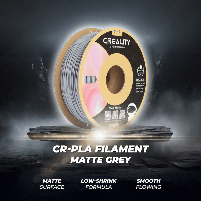 Creality CR-PLA Filament - Matte Grey 1kg