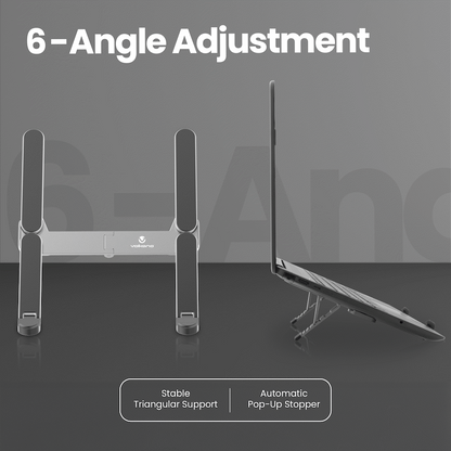 Volkano Fold Series Adjustable Aluminium Laptop Stand