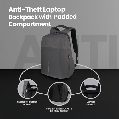 Volkano Smart Deux Laptop Backpack - Black/Charcoal