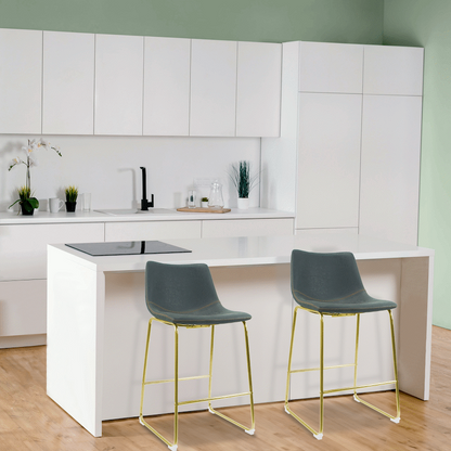 Everfurn Opal Large Barstool Gold - 2 Pack