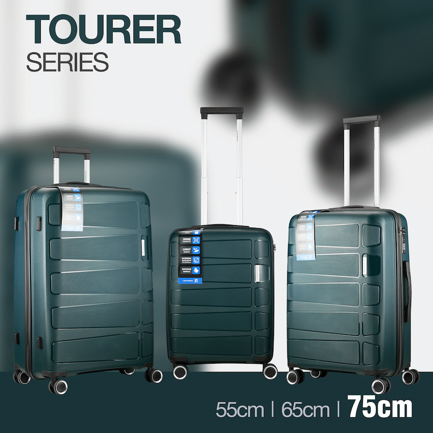 Travelwize Tourer PP 75cm 4-wheel Spinner Luggage Petrol