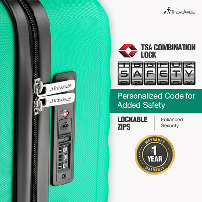 Travelwize Astra ABS 77cm 4-Wheel Spinner Luggage - Jade