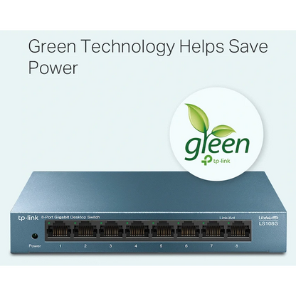 TP-Link LS108G LiteWave 8-Port Gigabit Desktop Switch