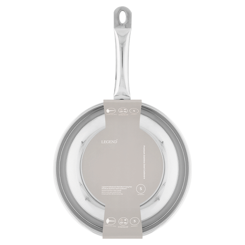 Legend Prof Chef 28cm Stainless Steel Frying Pan ( Order in Qty of 1)