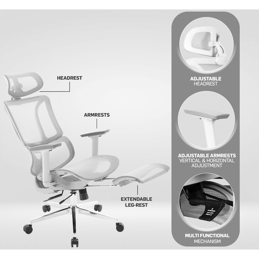 Everfurn Nebula High Back Office Chair - Ergonomic