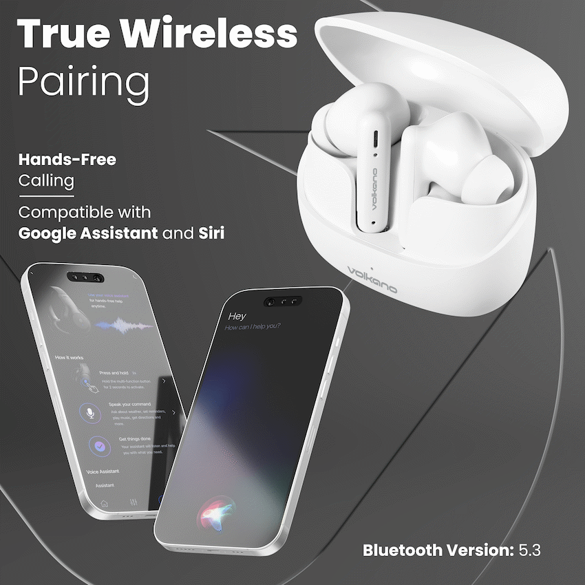 Volkano Jupiter Series TWS Earphones - White