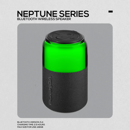 Volkano Neptune Bluetooth Wireless Speaker - Black