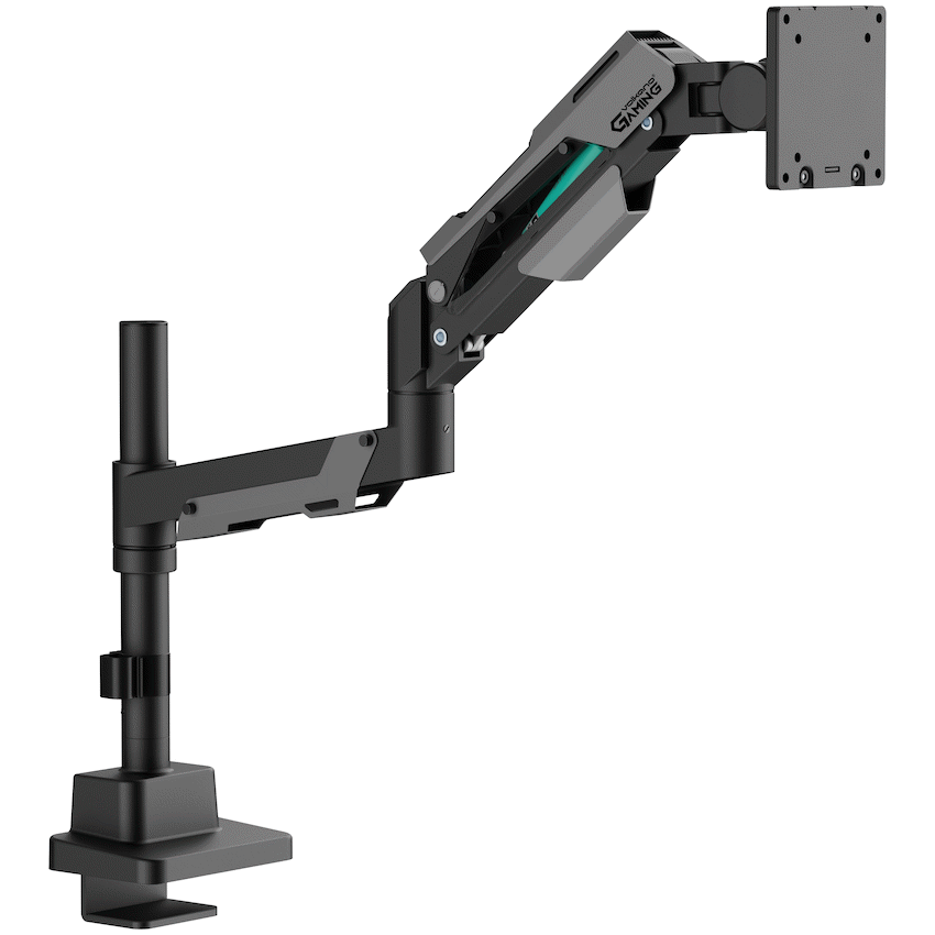 Volkano Gaming Rogue Series - Single Arm Gas Spring Full Motion Monitor Mount