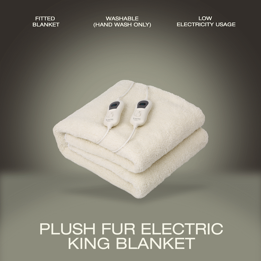 Elektra Comfort Electric Blanket - King - Fur