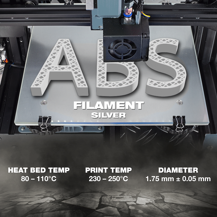 SA Filament ABS Premium Filament 1kg - Silver