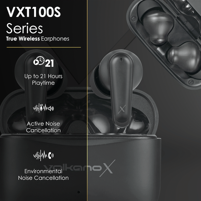 VolkanoX VXT100S TWS Earphones - Black