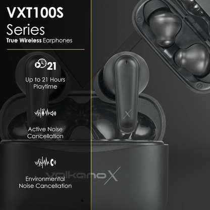 VolkanoX VXT100S TWS Earphones - Black